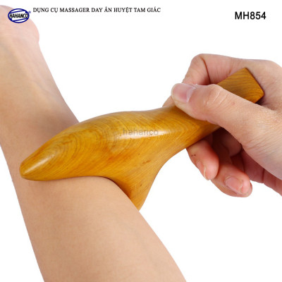 Dụng Cụ day ấn Huyệt Mát xa tam giác Gỗ thơm (MH854) Hỗ trợ điều trị bệnh xương khớp - chăm sóc sức khỏe