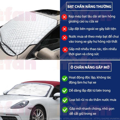 Dù che nắng kính lái ô tô densu, ô rèm chắn chống nắng bảo vệ nội thất oto xe hơi 4,5,7 chỗ, xe bán tải