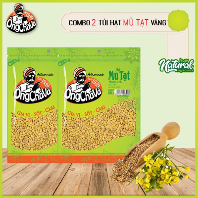 Combo 2 Túi Hạt Mù Tạt Vàng Ông Chà Và 500g (Yellow Mustard Seeds)