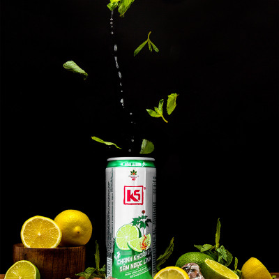Nước Tăng Lực K5 Sâm Ngọc Linh Lon Lẻ Vị Chanh Khoáng (320ml/Lon)