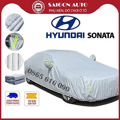 [SONATA] Bạt trùm xe ô tô Hyundai sonata vải dù oxford cao cấp , áo bạt phủ trùm che kín che nắng, che mưa