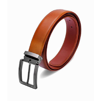 Dây nịt nam Huy Hoàng viền chỉ màu da bò HP4128, đen HP4129, nâu-HP4130, trắng HP4140