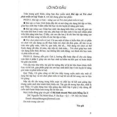 Sách - Bài Tập Và Trò Chơi Phát Triển Trí Tuệ Toán Lớp 4 - Dùng Chung Cho Các Bộ SGK Hiện Hành - Hồng Ân