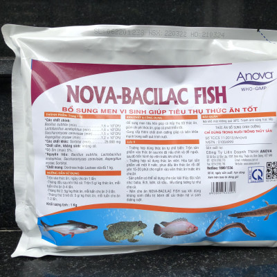 Men tiêu hóa cho cá Bacilac bổ sung men vi sinh giúp tiêu thụ thức ăn tốt (gói 1kg)