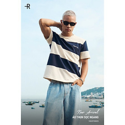 Áo thun tay ngắn nam sọc ngang Form Regular - RT 10S25TSS025 | ROUTINE CÀ MAU