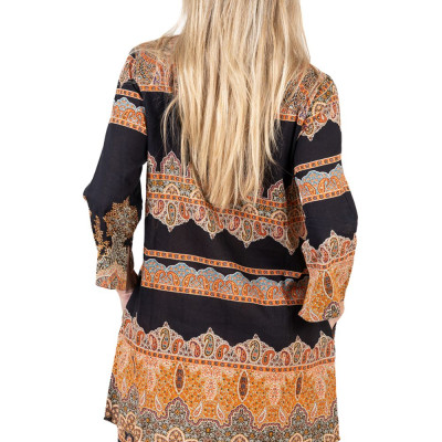 Đầm Sơ Mi Kết Cườm Cotton Isla Bonita