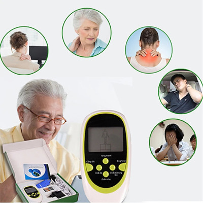 Máy massage xung điện trị liệu 8 miếng dán, 8 chế độ massage, xài pin tiểu - Hàng chính hãng