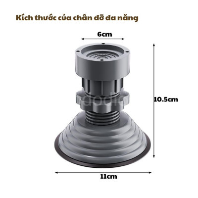 Chân Đế Máy Giặt Bộ 4 Chân Chống Rung Chống Trơn Trượt Có Thể Điều Chỉnh Tăng Giảm Đa Năng - Hàng chính hãng dododios