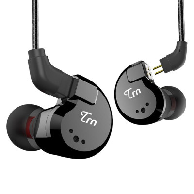 Tai nghe thể thao lai HiFi 2 pin Cáp có thể tháo rời  3,5 mm 2DD + 2BA TRN V80 