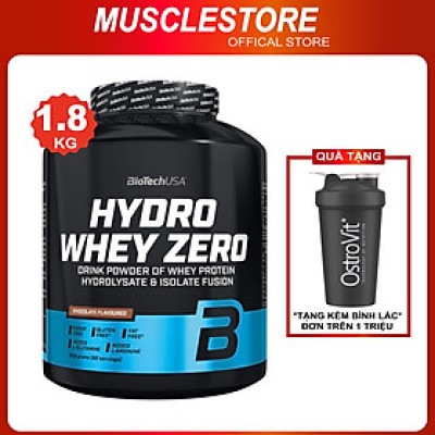 BiotechUSA HYDRO WHEY ZERO, 100% Whey Protein Hydrolyzed (4LBS), Hỗ Trợ Phục Hồi,  Phát Triển Cơ Bắp