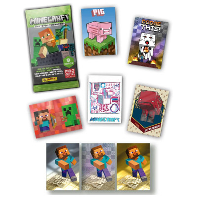 Bộ Thẻ Hình Minecraft 2 - Panini (8 Card Ngẫu Nhiên/Túi) (Mẫu Sản Phẩm Bên Trong Là Ngẫu Nhiên)