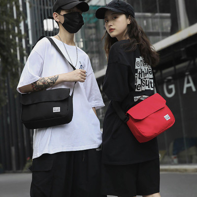 Túi Đeo Chéo Vải Canvas Bền Bỉ Phong Cách Thời Trang Unisex Nam Nữ Hàn-Hàng Chính Hãng DRU
