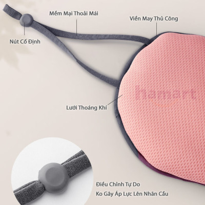 Bịt Mắt Ngủ Lụa Mềm 2 Mặt Ấm Và Mát Mặt Nạ Che Mắt Ngủ Vải Lưới Thoáng Khí Cao Cấp