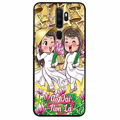 Ốp lưng in cho Oppo A5 2020 Mẫu Đôi Bạn Áo Dài