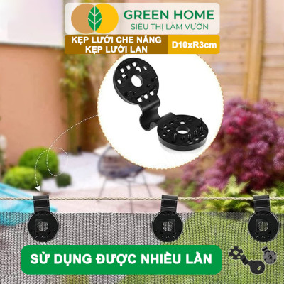 Kẹp Lưới Che Nắng, Greenhome, R10cm, Dụng Cụ Làm Vườn Tiện Lợi, Cố Định Lưới Chắc Chắn,Dễ Sử Dụng, Tái Sử Dụng
