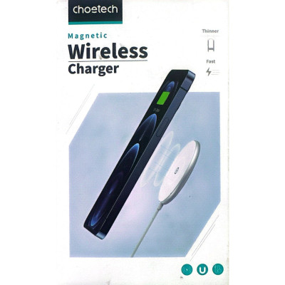 Đế sạc không dây Mag-safe Choetech T580 dùng cho Ip và tai nghe có chuẩn sạc QI (Hàng chính hãng)