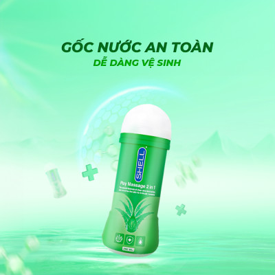 Gel bôi trơn Shell Play Massage 2 in 1 Aloe Vera - Chai 200ml | SHELL CHÍNH HÃNG