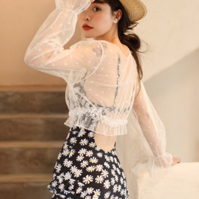 Bộ đồ bơi bikini nữ giấu bụng che nắng 1 mảnh đi tắm biển tôn dáng sang chảnh - B.02