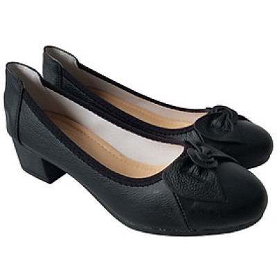 Giày Cao Gót Nữ Da Bò Thật BIGGBEN Cao 4 Phân GCG16