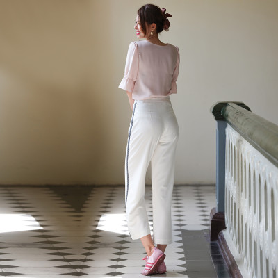 Quần Lửng Ống Rộng Quần Culottes Thời trang thiết kế Hity PAN053 (Trắng Kim Cương)