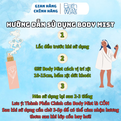Body Mist Bath And Body Works Nam Nữ Chính Hãng Sweet Heart Cherry, Xịt Thơm Body Toàn Thân Hương Nước Hoa 236ml