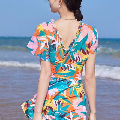 Đồ bơi nữ kiểu váy liền thân bikini 1 mảnh tôn dáng che khuyết điểm có sẵn mút ngực quần đùi