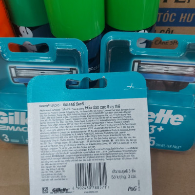 Hộp lưỡi dao cạo râu Gillette Mach3, vỉ 3 lưỡi