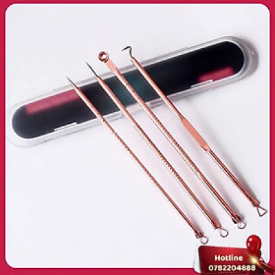 Bộ Dụng Cụ Nặn Mụn 4 Cây 8 Đầu Đa Năng ( Tặng Cột Tóc Quả Bơ ) - Miễn Phí Vận Chuyển