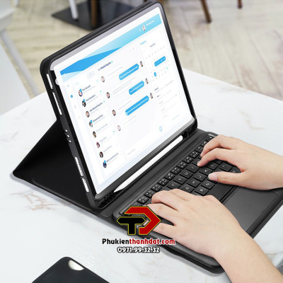 Bao da kèm bàn phím cho iPad Pro 11 2018 chính hãng Dux Ducis có bàn di chuột TrackPad, có ngăn để bút - Hàng chính hãng