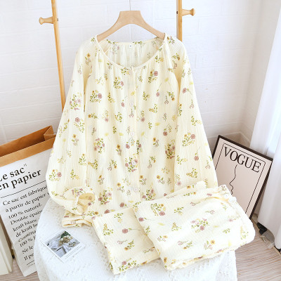 Đồ Bộ Bầu Và Sau Sinh Cho Con Bú Azuno A222 Mỏng Mặc Mùa Hè Thu Có Chun Chỉnh Bụng Và Khe Mở Cho Con Bú