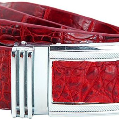 Thắt Lưng Nam Da Cá Sấu Gai Đuôi Bản Lớn Huy Hoàng HT4723 - Nâu Đỏ