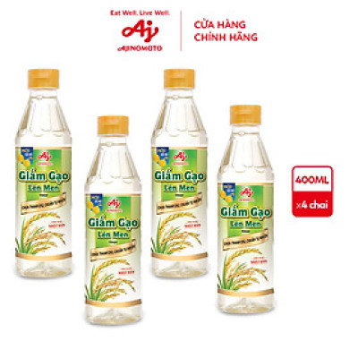 Combo 4 Chai Giấm Gạo Lên Men LISA® 400ml/Chai