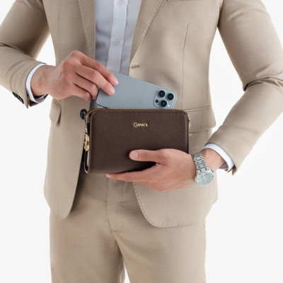 Ví Da Cầm Tay Nam Gence khóa số RB07 ví cầm tay nam gence ví da nam cầm tay