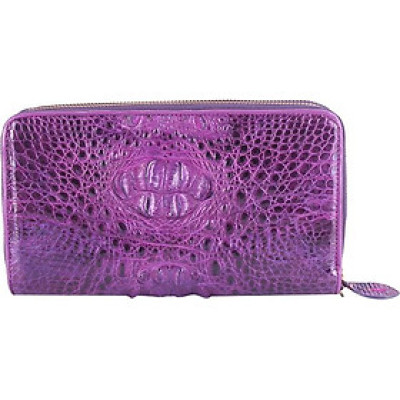 Ví Nữ Da Cá Sấu Nhiều Ngăn Huy Hoàng HT3274 (11 x 22 cm) - Tím
