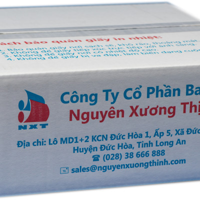 Giấy in nhiệt K57 x 30mm không lõi - thùng 200 cuộn