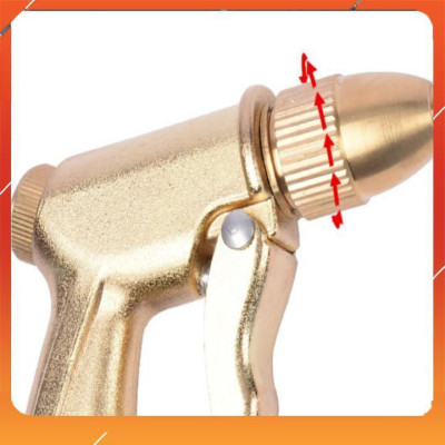 Bộ dây vòi xịt nước rửa xe, tưới cây ,tăng áp 3 lần,loại 3m,5m 206701-1 đầu đồng,cút nối nhựa vàng+  mở chai