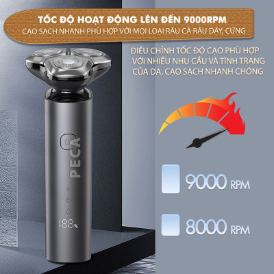 Máy cạo râu khô và ướt KEMEI KM-T87 chống thấm nước IPX7 công suất 5W sạc USB - Chính hãng