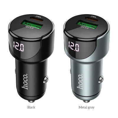 [MKB Gift] Tẩu sạc nhanh xe hơi ô tô hoco Z42, 2 cổng U+C hỗ trợ sạc nhanh PD20W QC3.0 - Hàng chính hãng