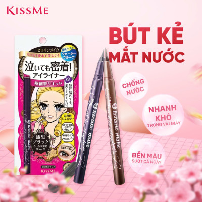 Bút Kẻ Mắt Nước Siêu Chống Trôi Nét Siêu Sắc Mãnh Kissme Heroine Make Smooth Liquid Eyeliner Super Keep (0.1 G)