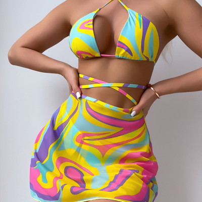 Bộ Đồ Bơi Bikini Ba Mảnh Phong Cách Bán Chạy Quyến Rũ Cho Nữ