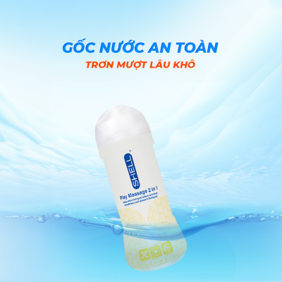 Gel bôi trơn Shell Play Massage 2 in 1 Collagen - Chai 200ml | SHELL CHÍNH HÃNG