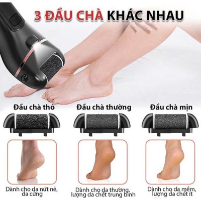 Máy chà gót chân tẩy tế bào ch.ết làm mềm sáng gót chân chuyên dụng tại nhà Chuyên Nghiệp Dùng Trong Spa Nail Rock Foot Callus remover Giao Màu Ngẫu Nhiên