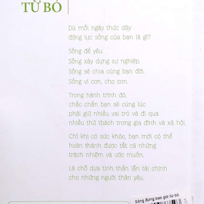 Sống Đừng Bao Giờ Từ Bỏ