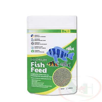 Thức ăn cá Dr+ Premium Cichild Pellets hạt tảo chìm dinh dưỡng cho cá cảnh