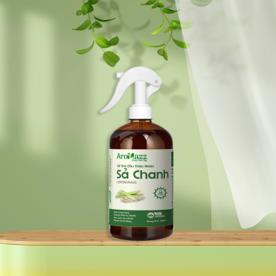 Xịt Khử Mùi Tủ Lạnh Từ Tinh Dầu Thiên Nhiên Khử Mùi An Toàn Có Nhiều Mùi Sả Chanh, Cam Sả, Bạc Hà, Vỏ Quế Chai Lớn 300ml