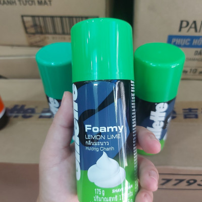 Bọt cạo râu Gillette Foamy Methol  175g hương chanh và hương bạc hà