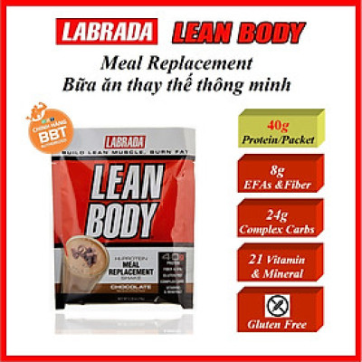 Labrada Lean Body - Gói thay thế bữa ăn tiện lợi, bổ sung Protein hoàn chỉnh, Multivitamin, chất béo cần thiết, chất xơ