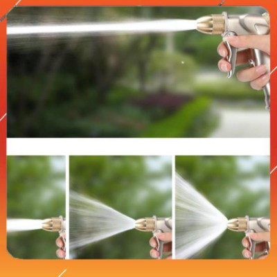 ️Evoucher Bộ dây vòi xịt nước rửa xe, tưới cây , tăng áp 3 lần, loại 7m, 10m 206701-1 đầu đồng,cút, +  khăn phượt