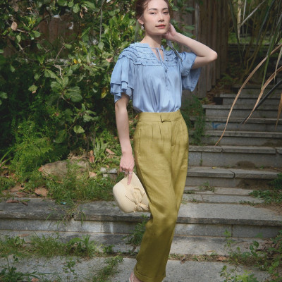 Áo Lụa Nhún Vân TOP221 thời trang thiết kế Hity