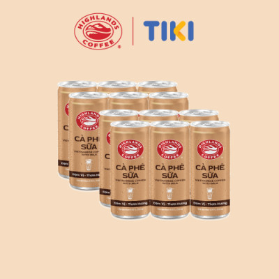 Thùng 24 lon cà phê sữa Highlands Coffee 235ml